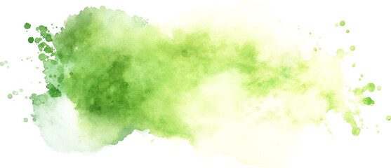 green stain watercolor