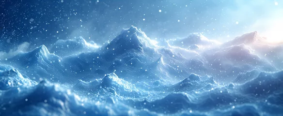 Deurstickers background snow ice mountain © OPGVN