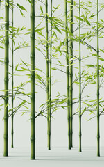 Fototapeta na wymiar Green natural bamboo plant background, 3d rendering.