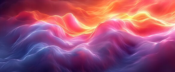 Obraz premium Abstract Wave Pastel Colored Liquid Lines with Vibrant Colors Wallpaper