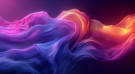 Obraz premium Abstract Wave Pastel Colored Liquid Lines with Vibrant Colors Wallpaper