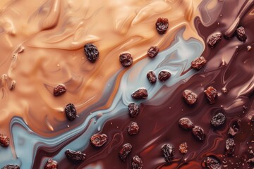 Abstract background for National Chocolate Covered Raisin Day 