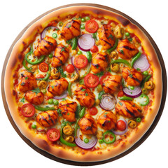 Fototapeta na wymiar pizza isolated on white