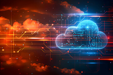 Obraz premium cloud computing