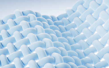Obraz premium Wave cloth with microscopic detail, 3d rendering.