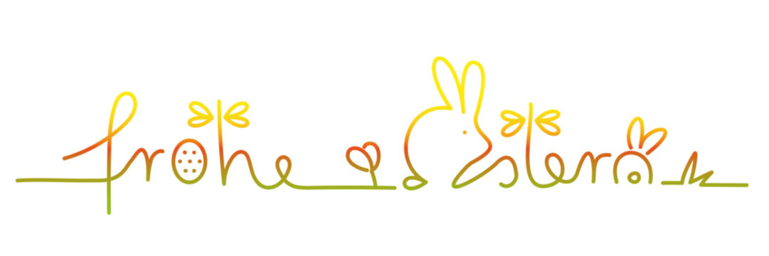 Schriftzug Frohe Ostern