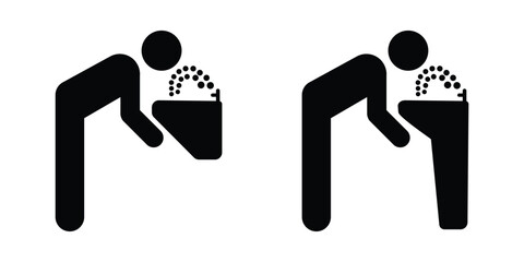 Symbol sign. Drinking fountain pictogram, drinking fountain sign.eps 10