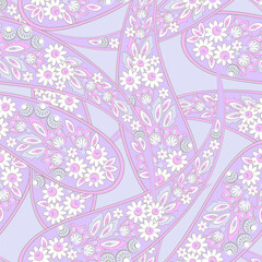 seamless paisley pattern. Colorful vector background - 747933619
