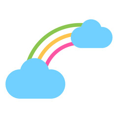 cloud and rainbow icon