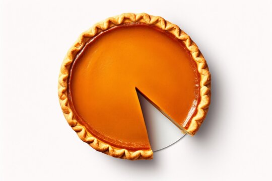 a pie with a slice missing