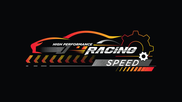car racing speed vector logo, ideal for automotive enthusiasts 
