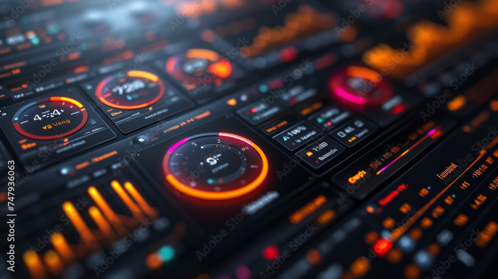 Poster amidst a galaxy of numbers and graphs a sleek and modern dashboard stands out serving as a hub for f