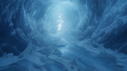 A network of  ice tunnels winds beneath the frozen landscape, offering a surreal and magical journey through the heart of winter. 
