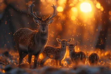 Selbstklebende Fototapeten deer in the woods © Hristiyan