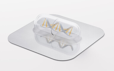 Medical capsule with medical concept, 3d rendering.