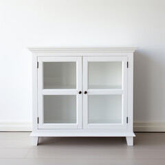 Cabinet white background сreated with Generative Ai