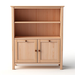 Cabinet white background сreated with Generative Ai