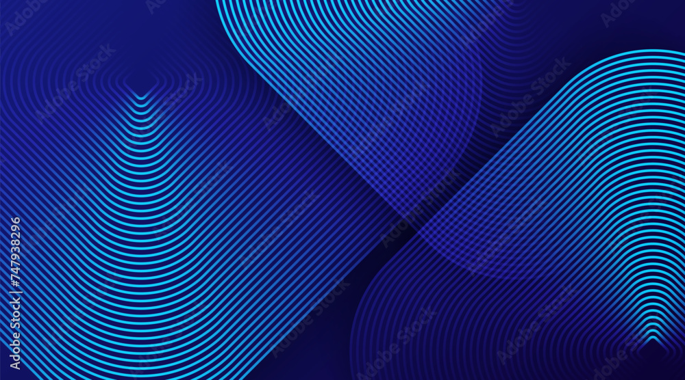 Poster abstract blue background with overlap layer. glowing geometric shape lines. modern gradient square l