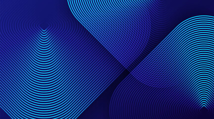 Abstract blue background with overlap layer. Glowing geometric shape lines. Modern gradient square lines pattern design. Minimal geometric. Suit for poster, banner, brochure, corporate, cover, website - obrazy, fototapety, plakaty