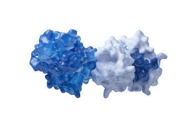 Protein structure with biological concept, 3d rendering.