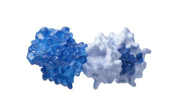 Protein structure with biological concept, 3d rendering.