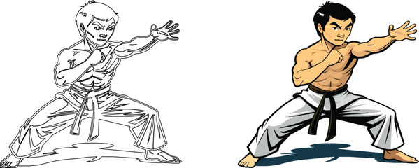 karate master in competition clothing