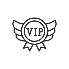 VIP, linear icon. Line with editable stroke