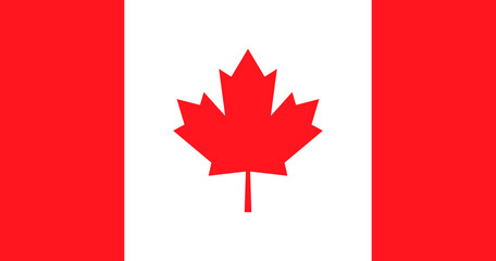 vector illustration of the flag of Canada on a transparent background - obrazy, fototapety, plakaty