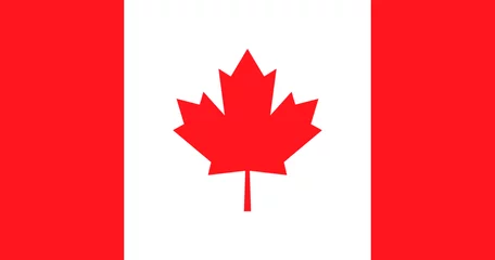 Fotobehang vector illustration of the flag of Canada on a transparent background © Заріна Задворна
