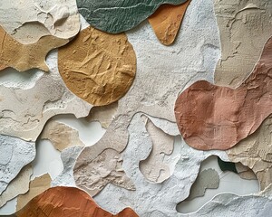 Abstract Organic Shapes with Earthy Textures