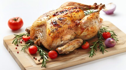 Roasted Chicken with Herbs and Tomatoes A Delicious and Nutritious Meal for the Whole Month of September Generative AI