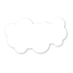 paper speech bubble with clouds