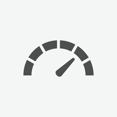 Speedometer, tachometer icon. Speed indicator sign. Internet car speed. Performance concept. Speedometer simple icon illustration for website, ui ux, mobile app and graphic design