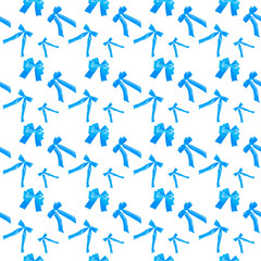 Pattern of cute bows on gift, cards and invitations and background.Vector illustration