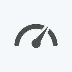 Speedometer, tachometer icon. Speed indicator sign. Internet car speed. Performance concept. Speedometer simple icon illustration for website, ui ux, mobile app and graphic design