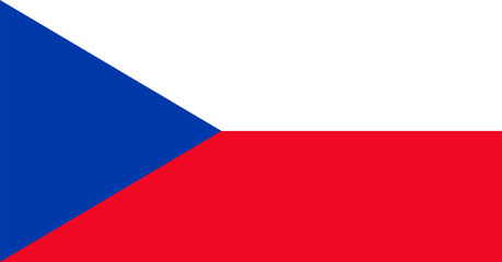 vector illustration flag of the Czech Republic