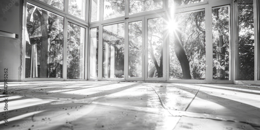 Poster sunlight shining through a window, perfect for interior design projects
