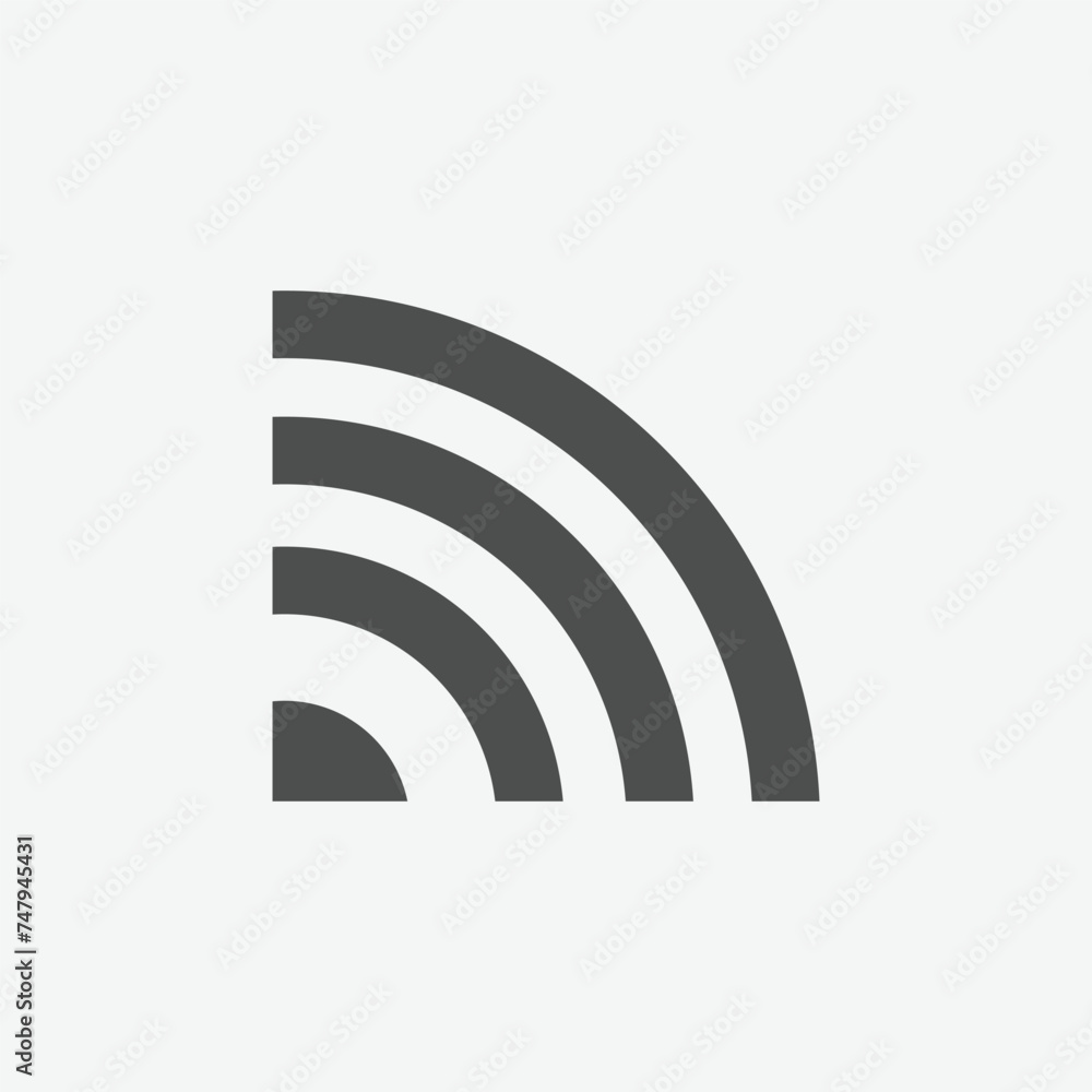 Poster wireless and wifi icon for remote internet access. wifi icon vector, wireless internet sign isolated