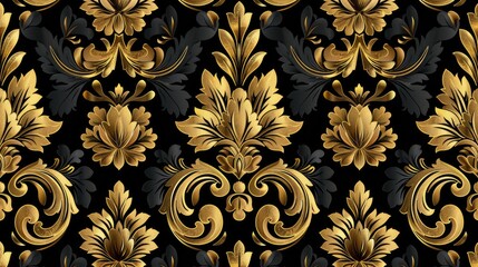 Glamorous Floral Damask Pattern