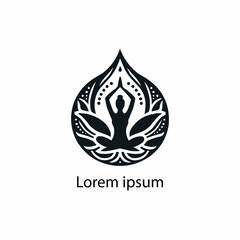 a yoga logo, on whit background