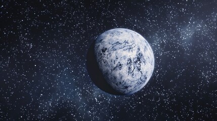 Naklejka premium A large rock in the middle of a star-filled sky. Perfect for celestial backgrounds