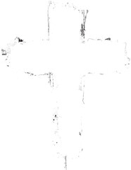 Textured Religion Cross . Christian cross . Vector