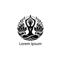 a yoga logo, on whit background