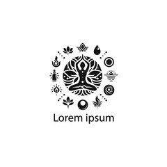 a yoga logo, on whit background