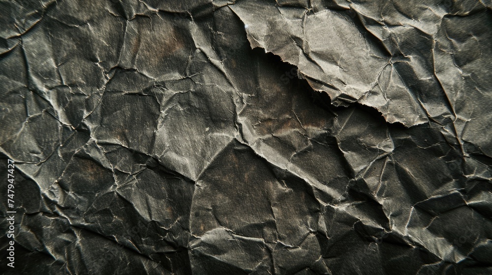 Poster detailed close-up of a black rock wall. suitable for background or texture use