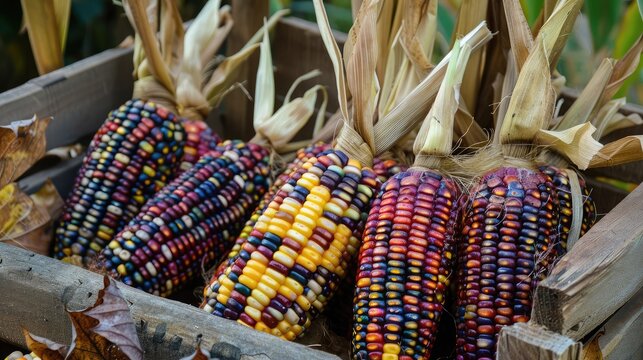 Absolutely stunning and colofrul rainbow corn on the cob, an old Heritage indan corn. Rediscovered recently and grown again for the Beauty of the ears.