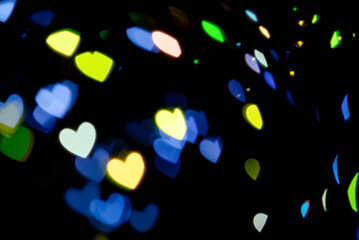 heart shaped bokeh background and wallpaper