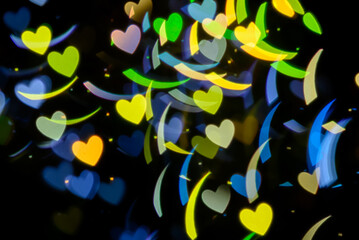 heart shaped bokeh background and wallpaper