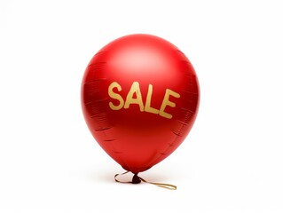 A red balloon with inscription Sale