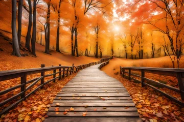Foto op Plexiglas autumn in the forest © Saqib Raza